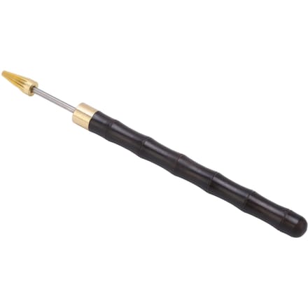 Stylo Teinture Bord Cuir Rouleau Teinture Bord Acier Inoxydable avec Manche en Bois de Santal Stylo Teinture Cuir pour black