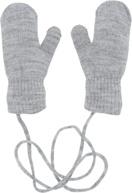 Puck Knit Wanten - Light Grey Melange