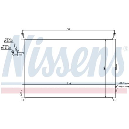 Condensator, airconditioning NISSENS 940014