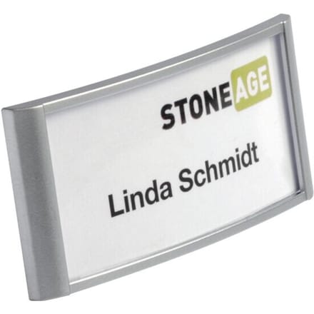 Badge durable 8542 classic met magneet 34x74mm Zilvergrijs