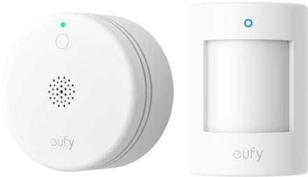 eufy Motion Sensor E20 + eufy Smoke Sensor E10 eufy Smoke Sensor E10, Accurate Fire Alerts, Ultra-Compact 70mm Design, Extended 5-Year Battery Life, Long Communication Range, Currently compatible with Homebase 3 and Homebase Pro