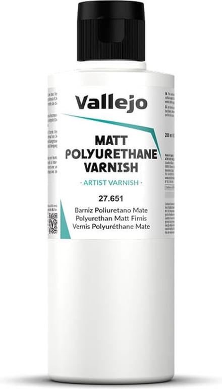 Vallejo Hobbyverf - 27651 Matt Polyurethane Vernis - Verf flesje - 200 ml