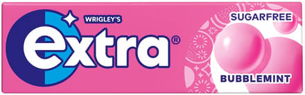 Wrigley's Extra Bubblemint suikervrij - 30 x 10 stuks (30 x 14 gram)