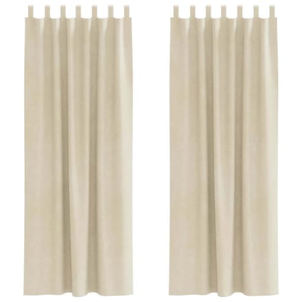 vidaXL - Gordijnen - 2 - st - Crèmekleurig - 140 - x - 260 - cm - fluweel