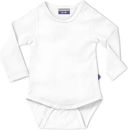 Silky Label romper ice white - lange mouw - maat 74/80 - wit