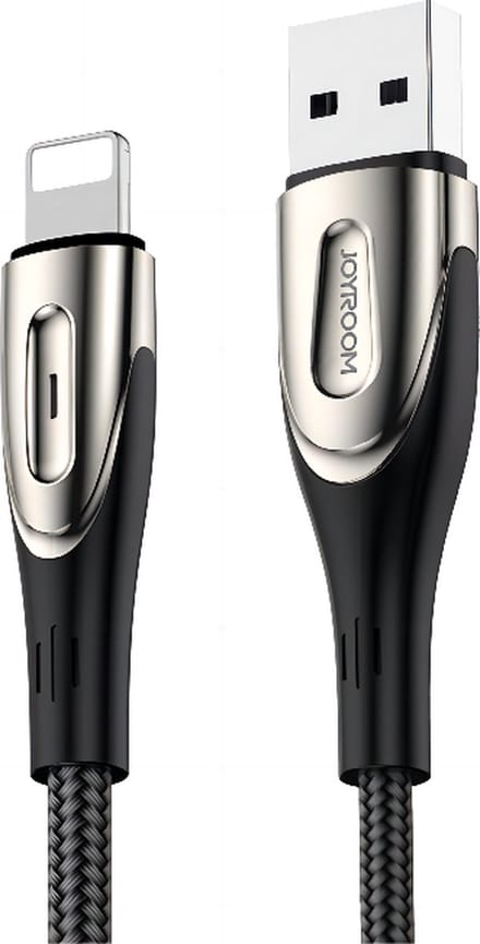 Joyroom Sharp Series S-M411 USB-A / Lightning 3A Cable 1.2m with Charging Indicator - Black