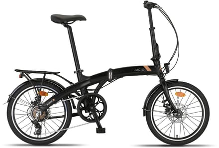Pacto Four S Vouwfiets Zwart 6v Plooifiets Aluminium Schijfrem Disc Shimano