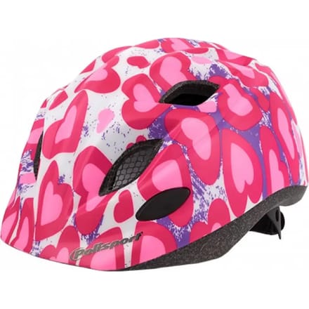 Polisport Kinder Fietshelm Glitterhearts - 52/56 CM - Roze