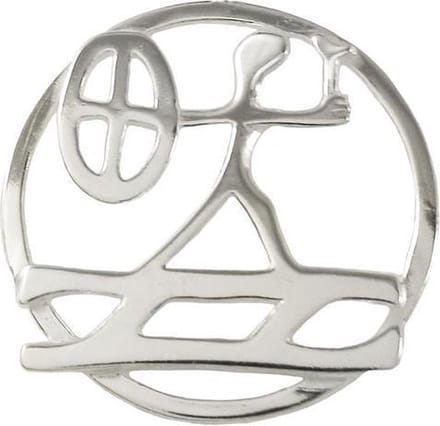 AuBor ®. Broche. Zilver. De Sjamaan. Zilveren broche