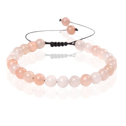 Memphis No.2 Natuursteen Armband Dames - 6mm Roze Aventurijn