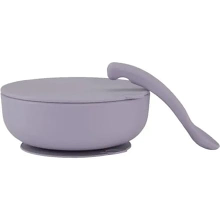 Zuignap kom + deksel en lepel By Lille Vilde