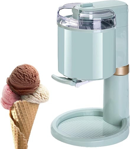 Doe-het-zelf Ijsmachine - Mini IJsmaker - Thuis Dessert Maken - Volautomatisch Roeren - 1 Liter - Wit