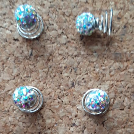 Curlies Shamballa strass (4 stuks)