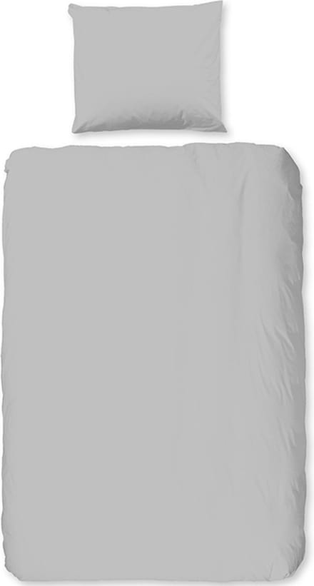 Zavelo Basic Uni Dekbedovertrek Grijs-1-persoons (140 x 200/220 cm)
