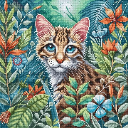 Borduurpakket AVA Stitch - Hidden Feline - Verborgen Kat - 074