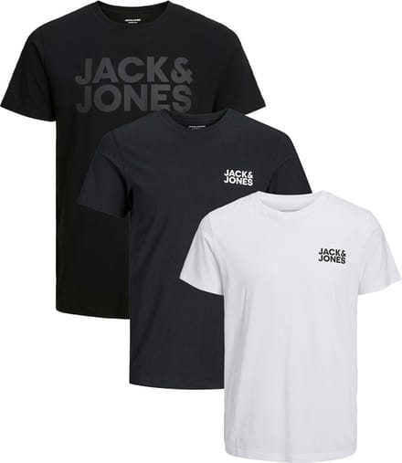 Jack & Jones Heren t-shirt 3 pack Corp