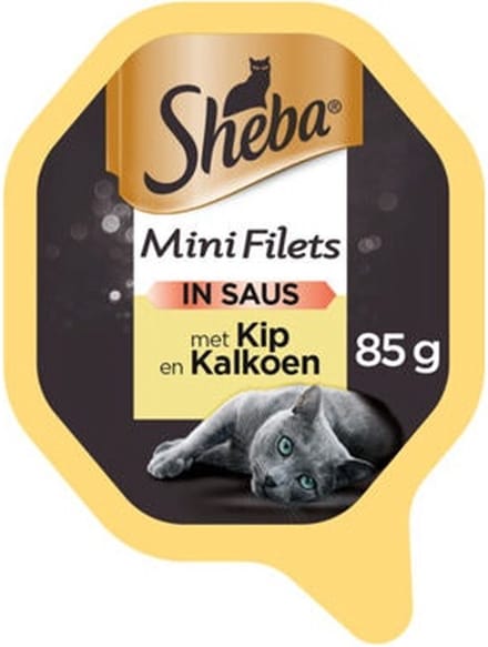 Sheba Mini Filets in saus - Kip & kalkoen - 44 x 85 g