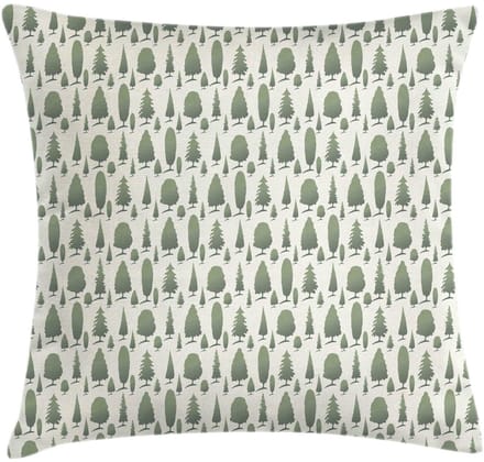 ABAKUHAUS Bos kussenhoes – Woudbomen – 40x40 cm – Omkeerbaar, rits