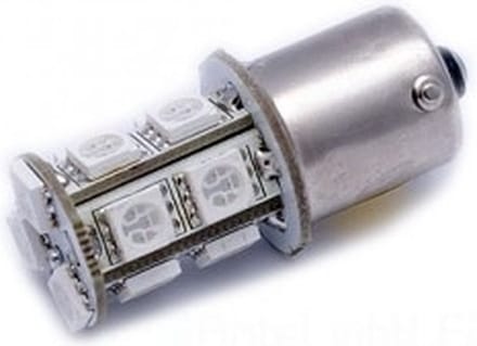 BA15S LED 13-SMD ROOD 5050 - 24V LED lamp