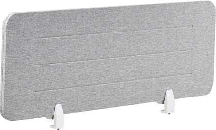 BELIANI ZIGGY - Bureauscherm - Lichtgrijs - 120 x 40 cm - Polyester