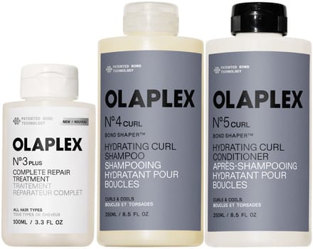 Olaplex Curl Bond Shaper Hydrating Curl Transformation Routine No.3Plus + No.4 + No.5