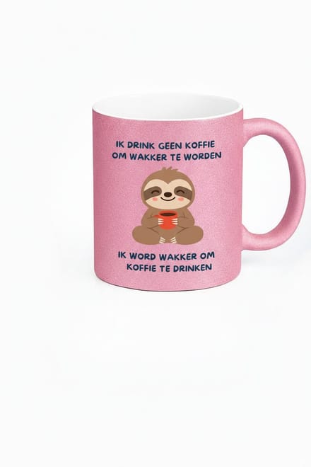 Leuke Sloth Koffiemok - Ik word wakker om koffie te drinken