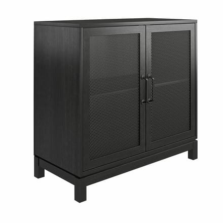 Tess-Kast - 2 Glasdeuren - Zwart Eiken