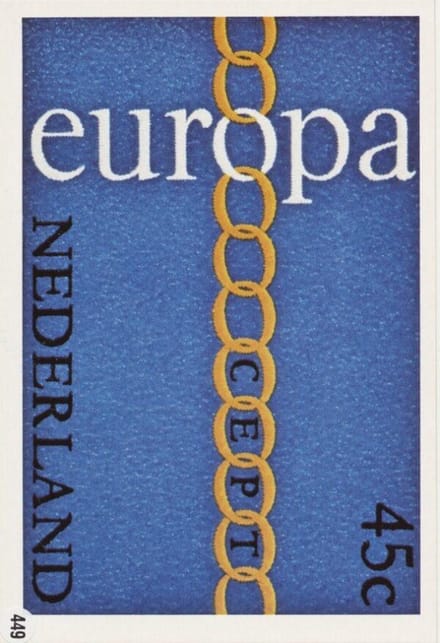 Briefkaart met afbeelding C.E.P.T. postzegel