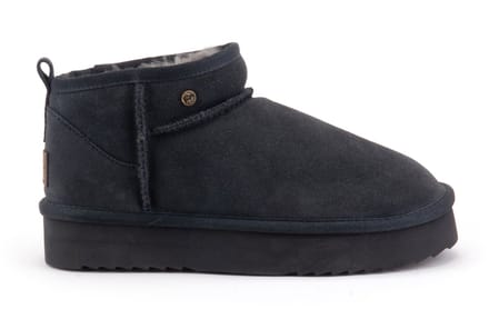 Warmbat Durack Suede Boot Plateau Dames Laarzen - Charcoal