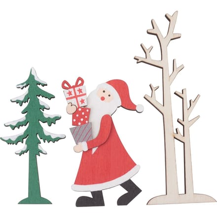 VBS bomen en kerstman "Snuggles"