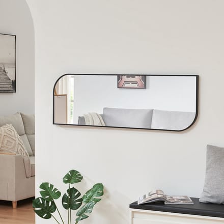 Wandspiegel Tarvindak 120x40 cm zwart [en.casa]