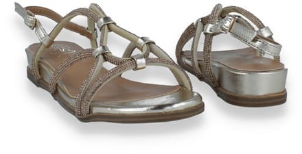 Double Heart Dames Sandaal | Goud | Maat: 38