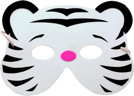 PARTYPRO - Witte tijger masker voor kinderen