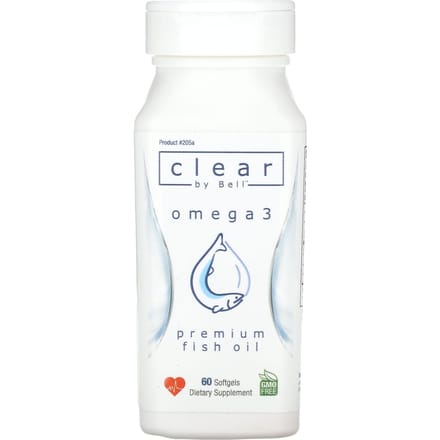 Bell Lifestyle, Clear by Bell, Omega 3, 60 softgels