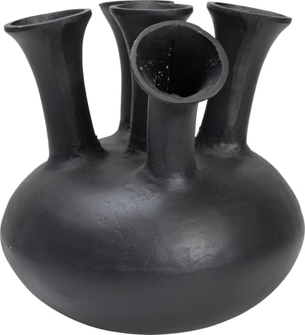 Lesli Living tulpenvaas metaal rond 30x30cm zwart