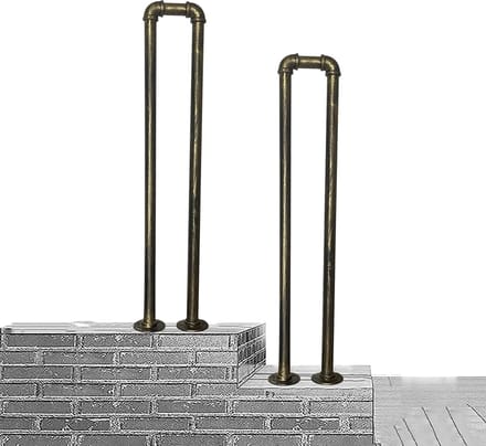 Buiten Trapleuning - Woning Entree - Veilig Traplopen - Smeedijzer Constructie - 95cm Lengte