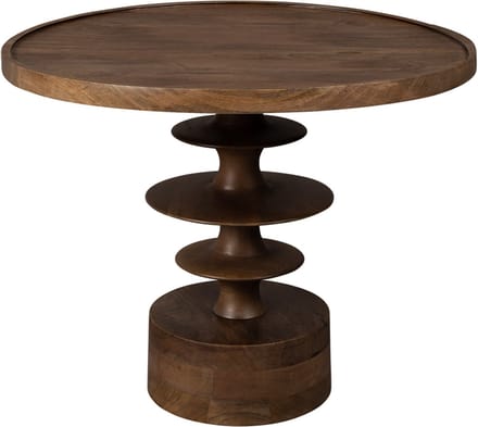 Dutchbone Cath Bijzettafel Rond 66 cm Mangohout - Bruin
