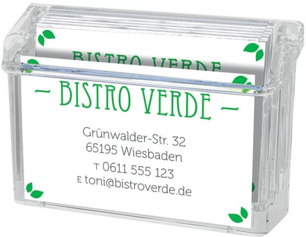 deflecto Visitekaarthouder 'Grab-a-Card', transparant