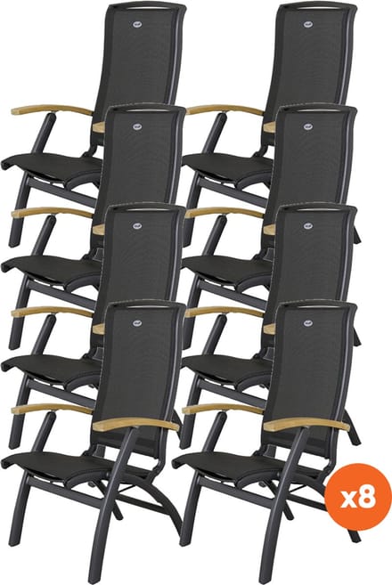 Set van 8 - Hartman Da Vinci verstelbare stoel - Teak