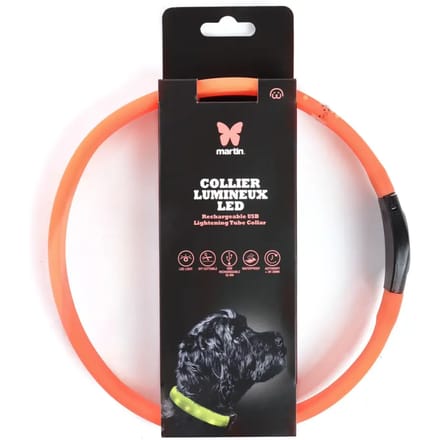 Hondenhalsband met LED-buis Martin Sellier
