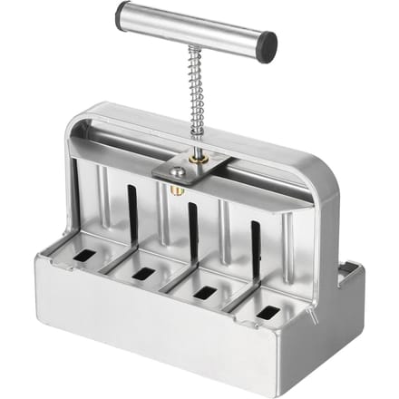 Bodemblokker Bodemblokmaker 2 inch 8-cellige bodemblokkeringstoolkit met 3 maten zaadpinnen bare metal zilver
