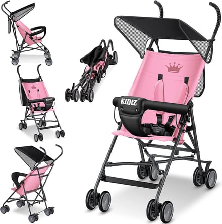 Lichtgewicht Opvouwbare Kinderbuggy met Zon- en Regenhoes