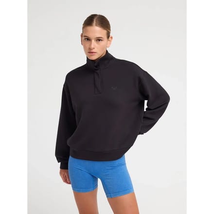 Roxy Rise&vibe Sweet Sweatshirt Met Rits Zwart M Vrouw