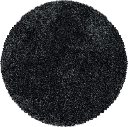Flycarpets Luna Vloerkleed Rond - Antraciet - Hoogpolig - 80 cm