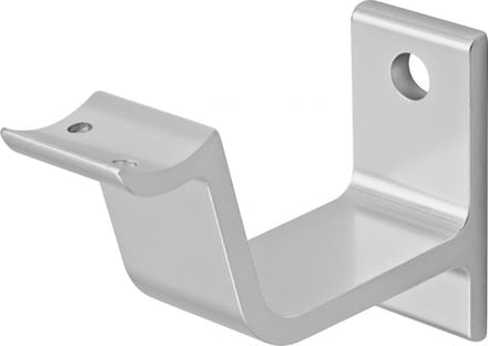 Hermeta leuninghouder - 3553-01 - aluminium - zilver - stokschroef / hol