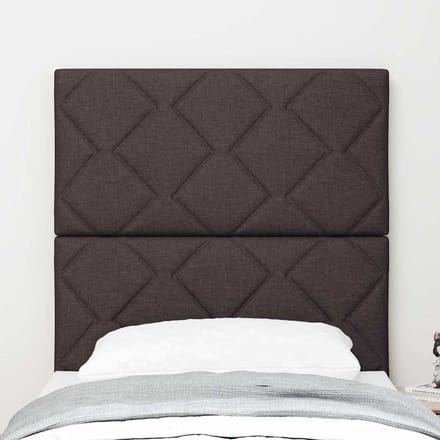 vidaXL - LED - Hoofdbord - Lichtgrijs - 80 - cm - Stof
