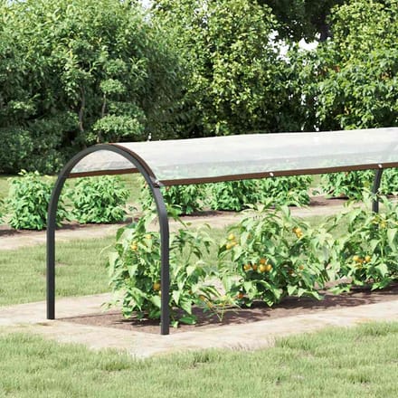 vidaXL - Doorzichtig - zeildoek - met - zeilringen - 1x6 - m - polyethyleen
