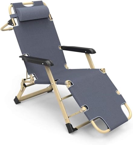 Verstelbare Lounger - Tuinstoel Relaxfauteuil - Ontspannen Buiten - Zero Gravity Functie - 178 cm Lengte - Grijs