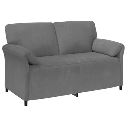 vidaXL - 2-Zits - Sofa - Donkergrijs - 158 - x - 83 - x - 95 - cm - Fluweel