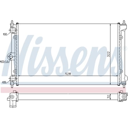 Radiator, motorkoeling NISSENS 651731